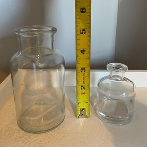 Small Clear Glass Vase Set